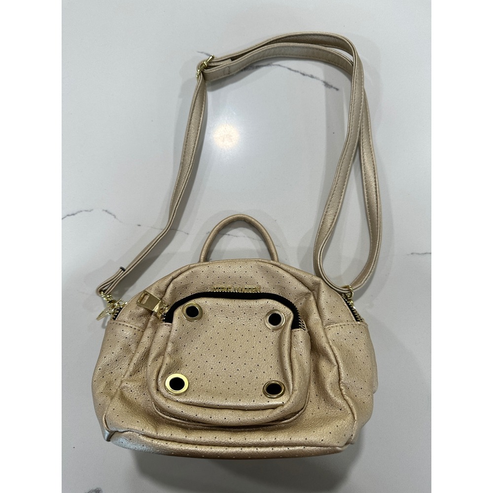 Steve Madden Gold Crossbody Bag Small‎ Round Satchel Purse